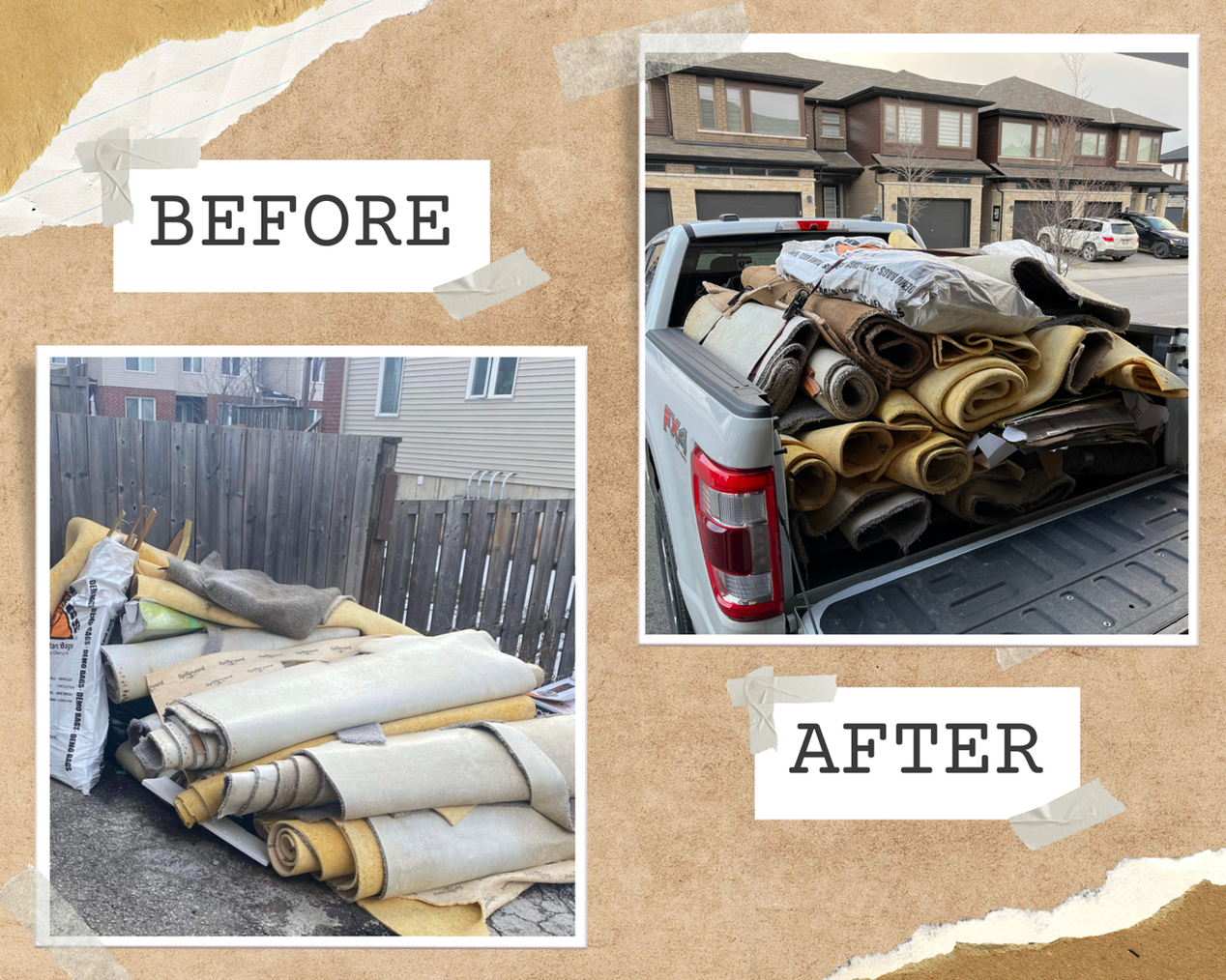 Before and After Carpet Removal